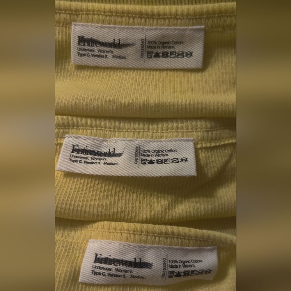 New ENTIREWORLD. Square Neckline Sleeveless 100% organic cotton L light yellow - Picture 6 of 8